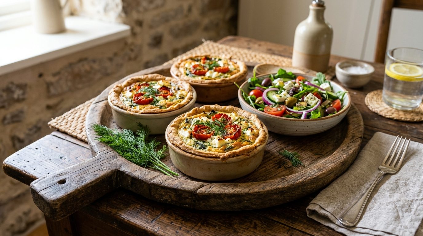 Petits flans aux tomates cerises et à la feta