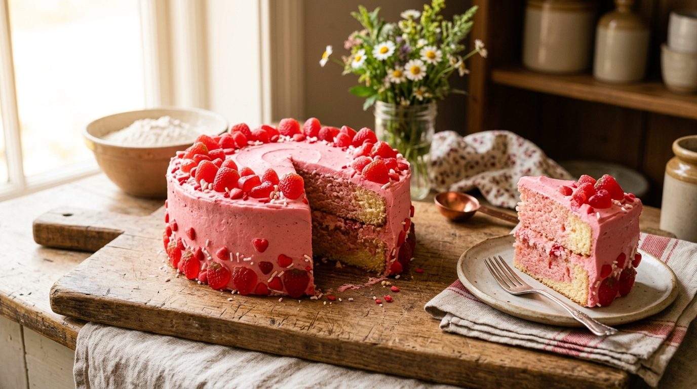 Cake aux Fraises Tagada : la recette régressive et moelleuse