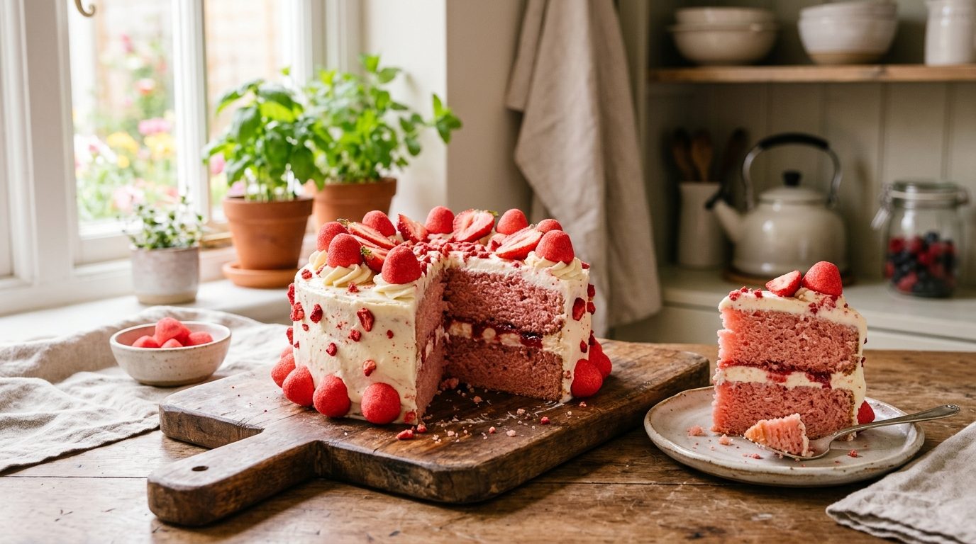 Cake aux Fraises Tagada : la recette régressive et moelleuse