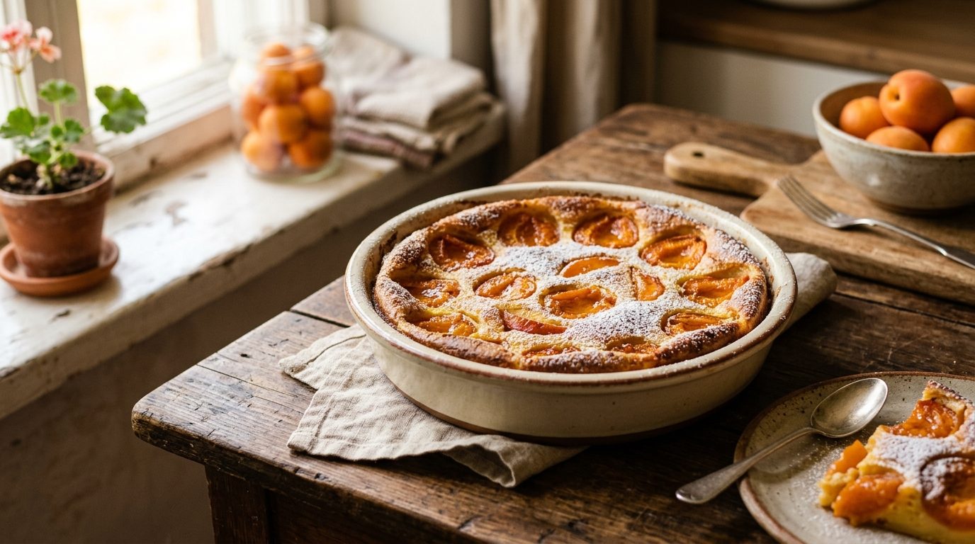 Clafoutis fondant aux abricots d&rsquo;été : la recette facile et rapide