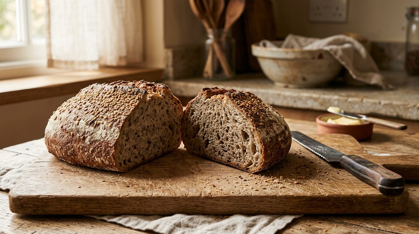 Pain maison aux graines de lin : recette dorée et croustillante