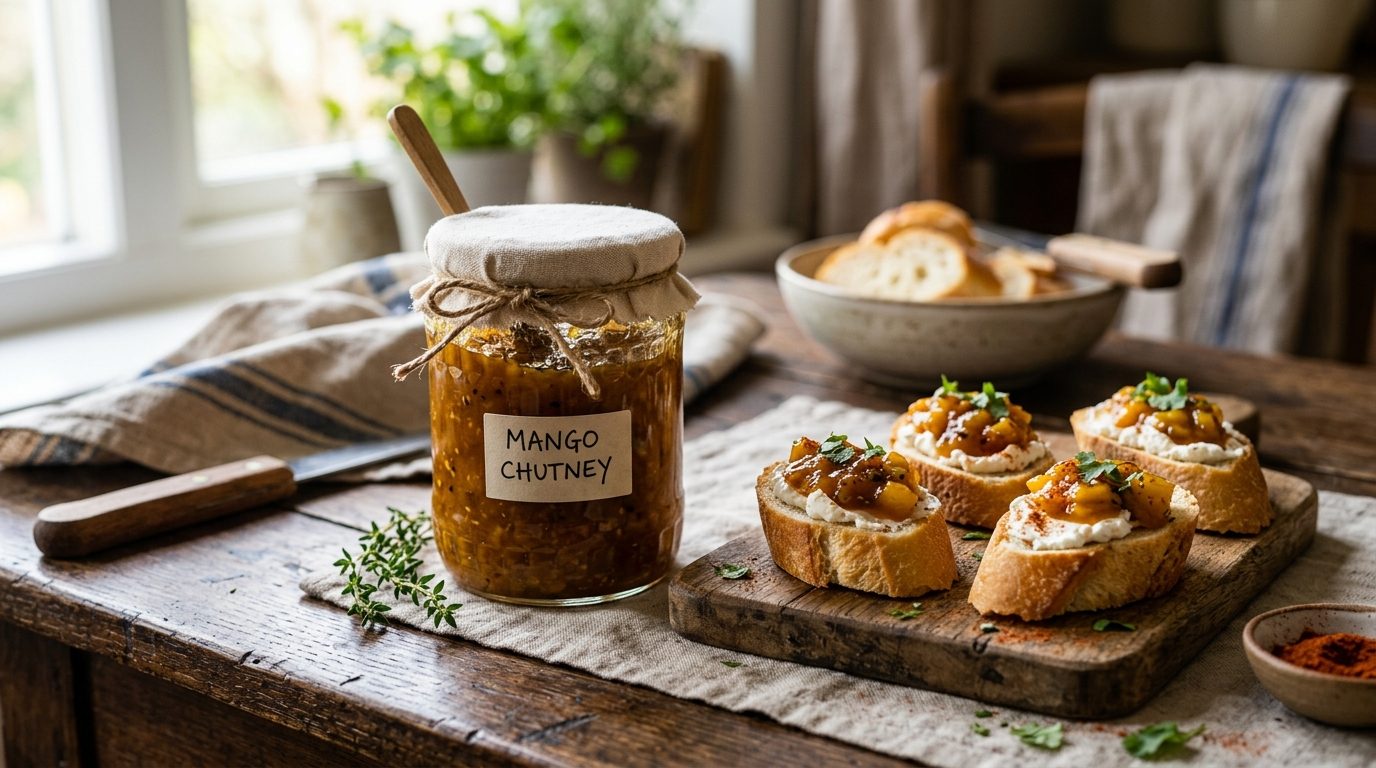 Chutney de mangue maison et sa touche d&rsquo;épices