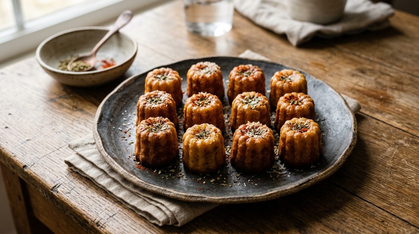 Mini-Cannelés Salés au Carré Frais et Origan : La Bouchée Apéritive Moelleuse