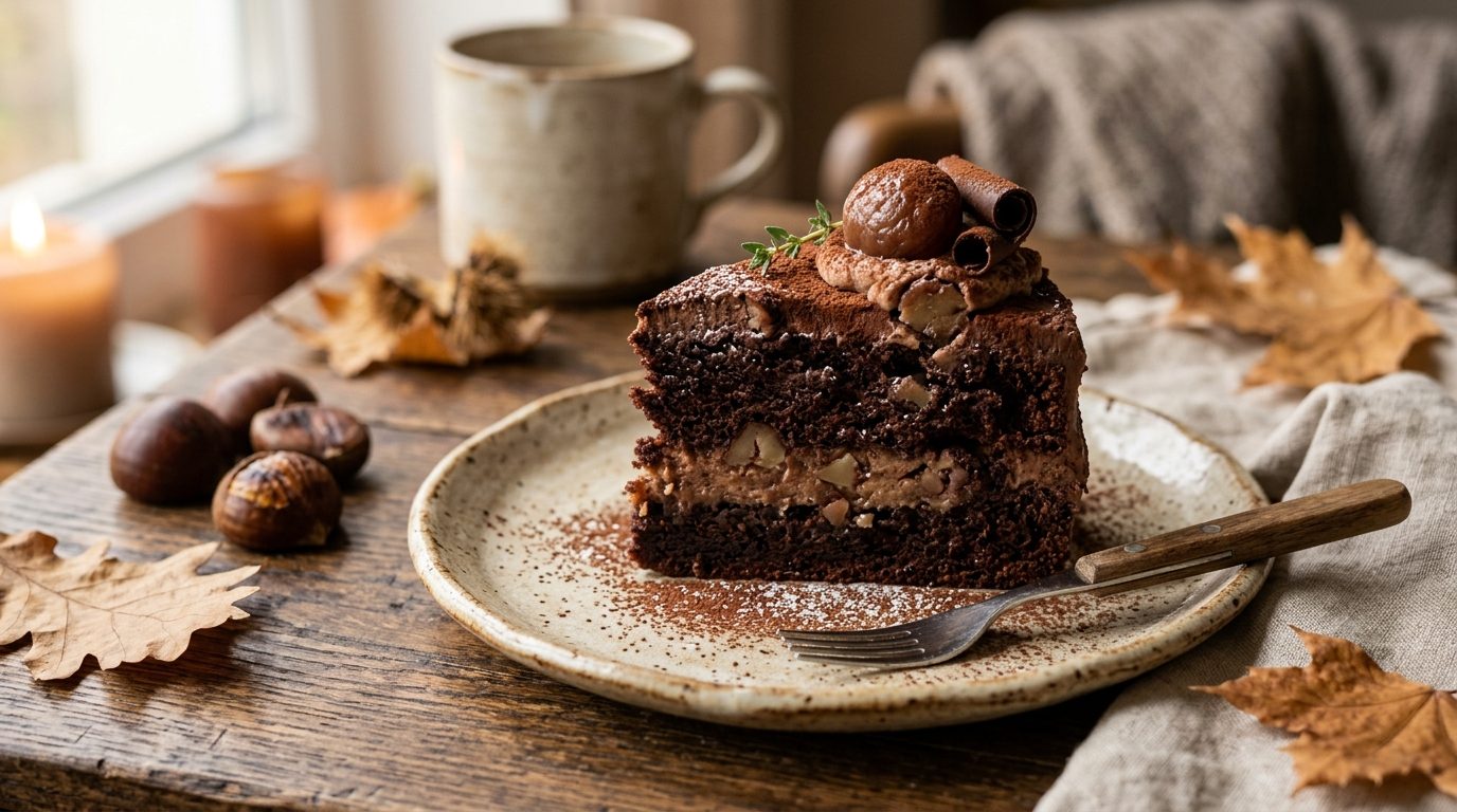 Gâteau au chocolat et à la crème de marrons : la recette fondante