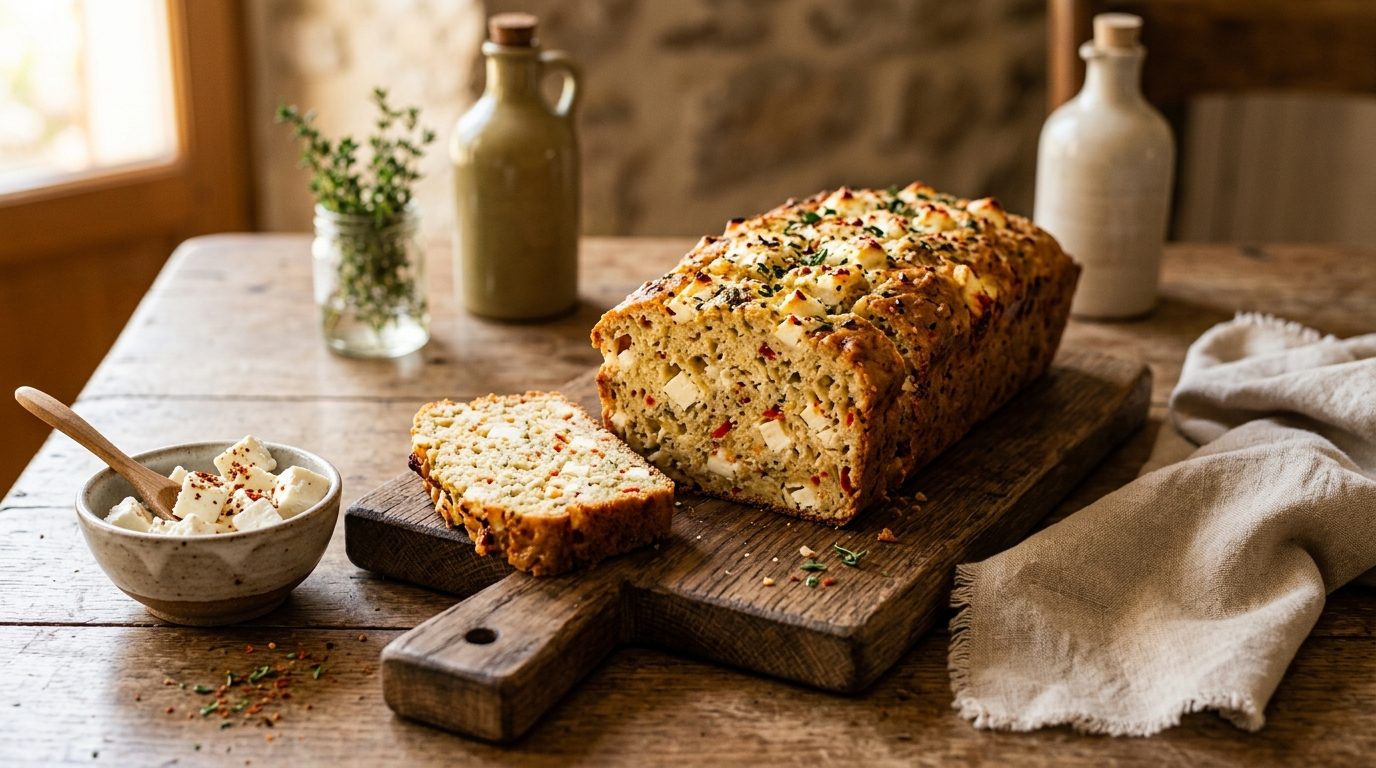 Cake à la feta et au piment d&rsquo;Espelette : la recette facile pour l&rsquo;apéritif