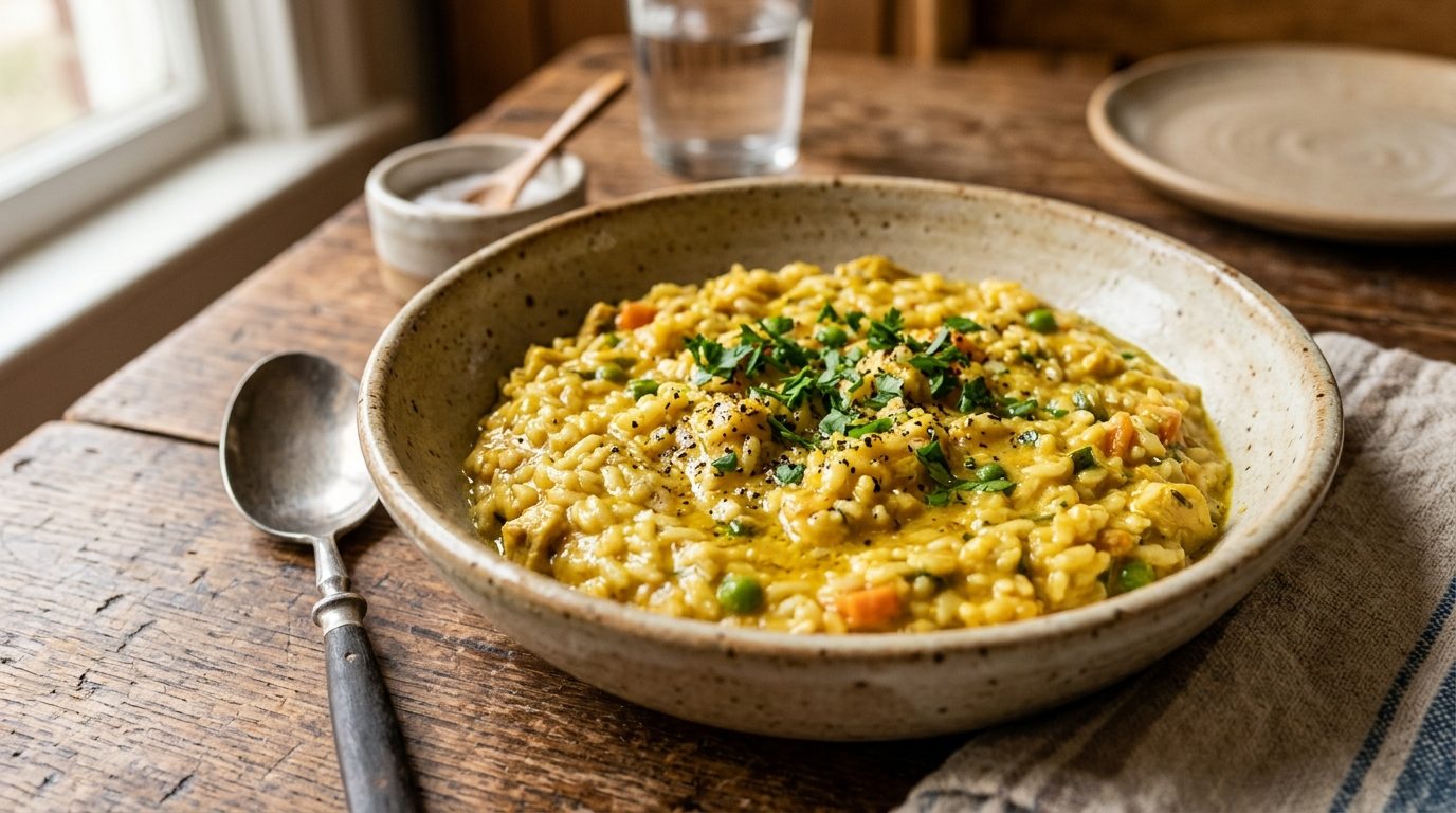 Risotto au Curry au Four : La Recette Fondante Sans Surveillance