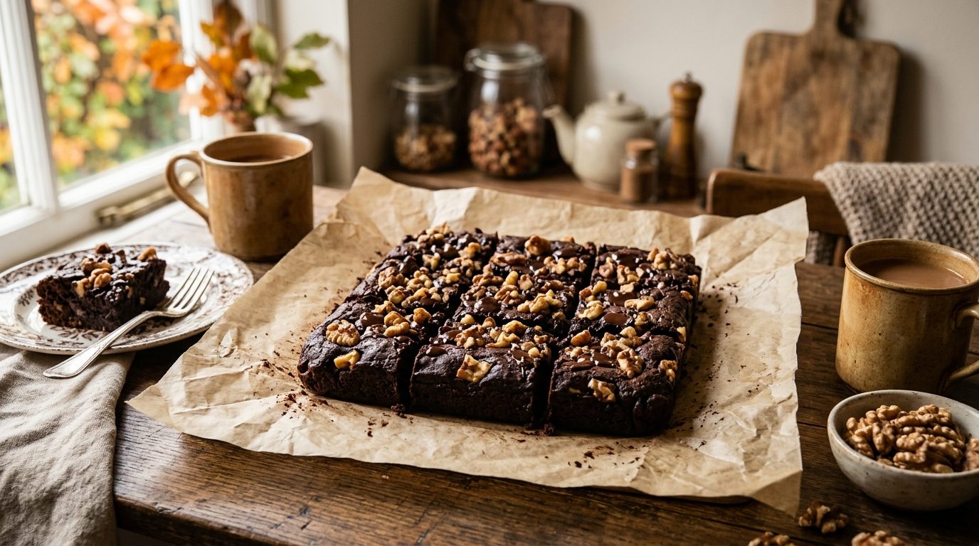 Brownie fondant aux noix fraîches : la recette d’automne par excellence