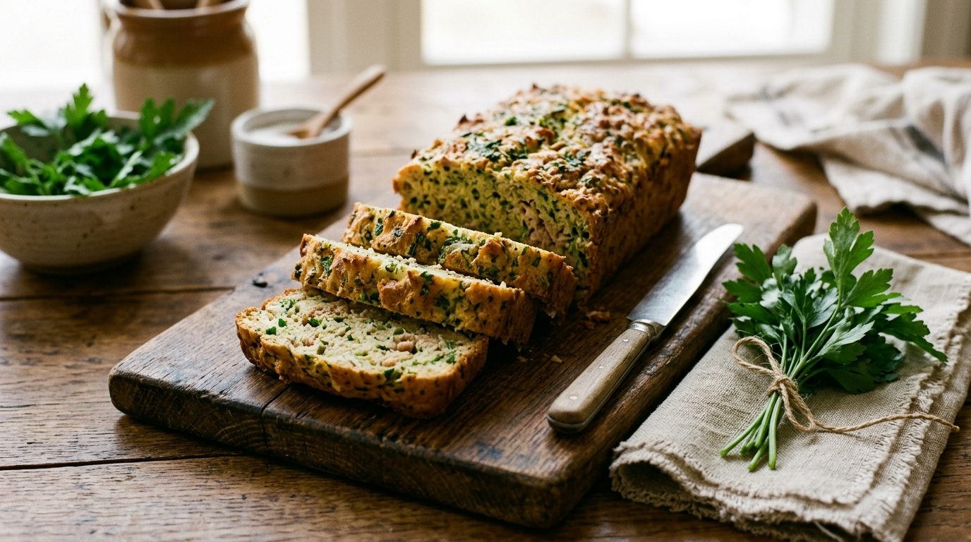 Cake moelleux au thon et persil frais