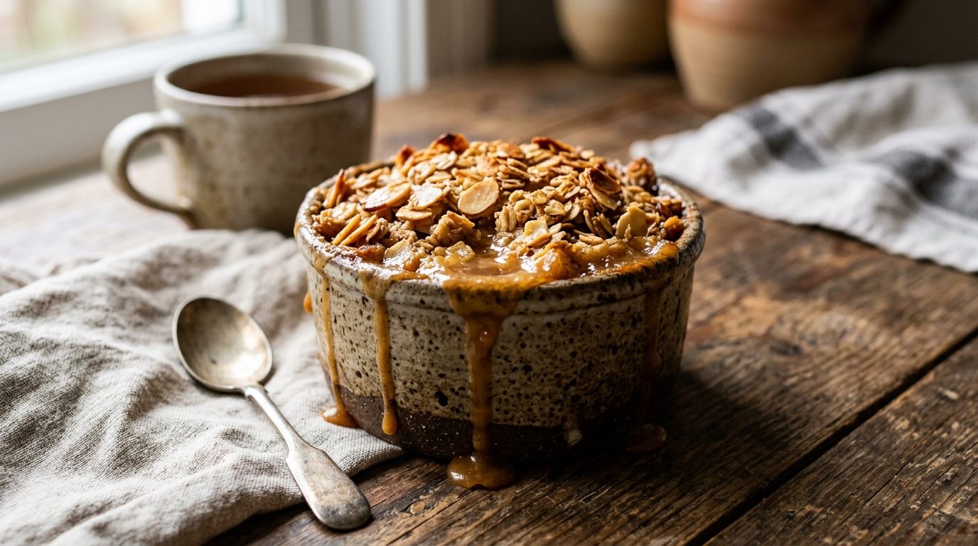 Crumble de pommes au caramel au beurre salé