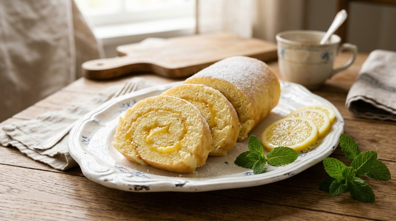 Roulé au lemon curd : la recette moelleuse et acidulée
