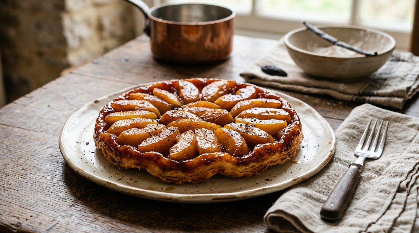 Tarte Tatin aux pommes fondantes et fève de tonka