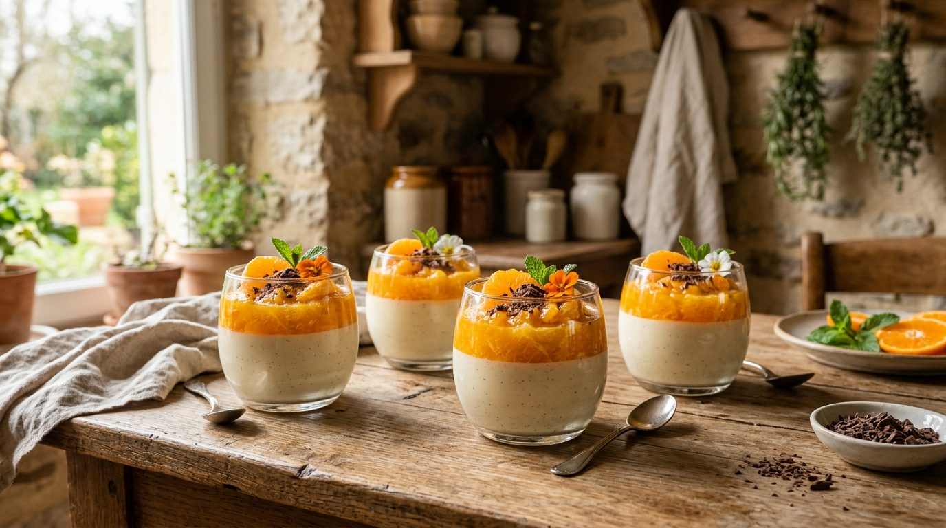 Panna Cotta aux Clémentines : Douceur fruitée d’hiver