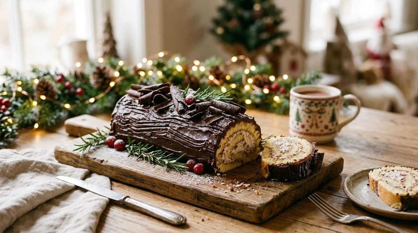 Bûche à la crème de marron et chocolat : la recette facile pour les fêtes