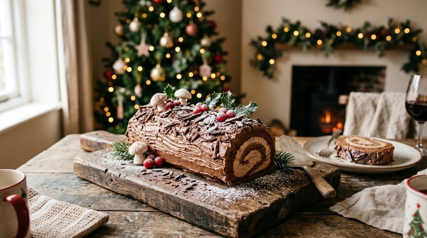Bûche traditionnelle à la crème de marron : la recette facile et fondante
