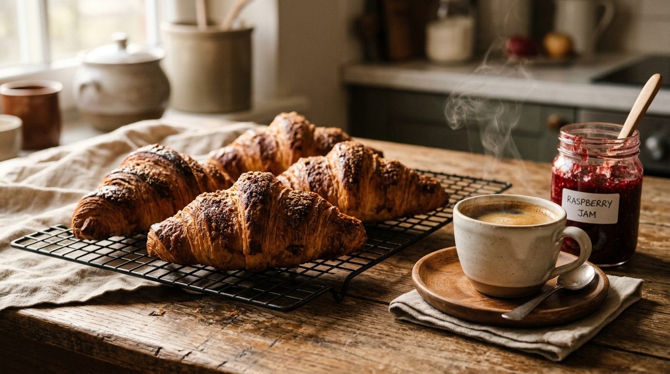Les croissants maison du dimanche matin : la recette feuilletée pas à pas