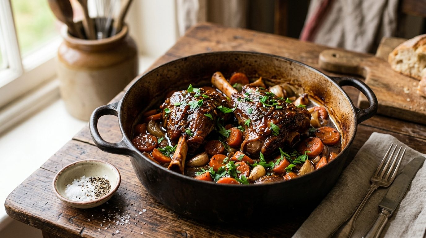 Souris d&rsquo;agneau confites aux épices et au miel