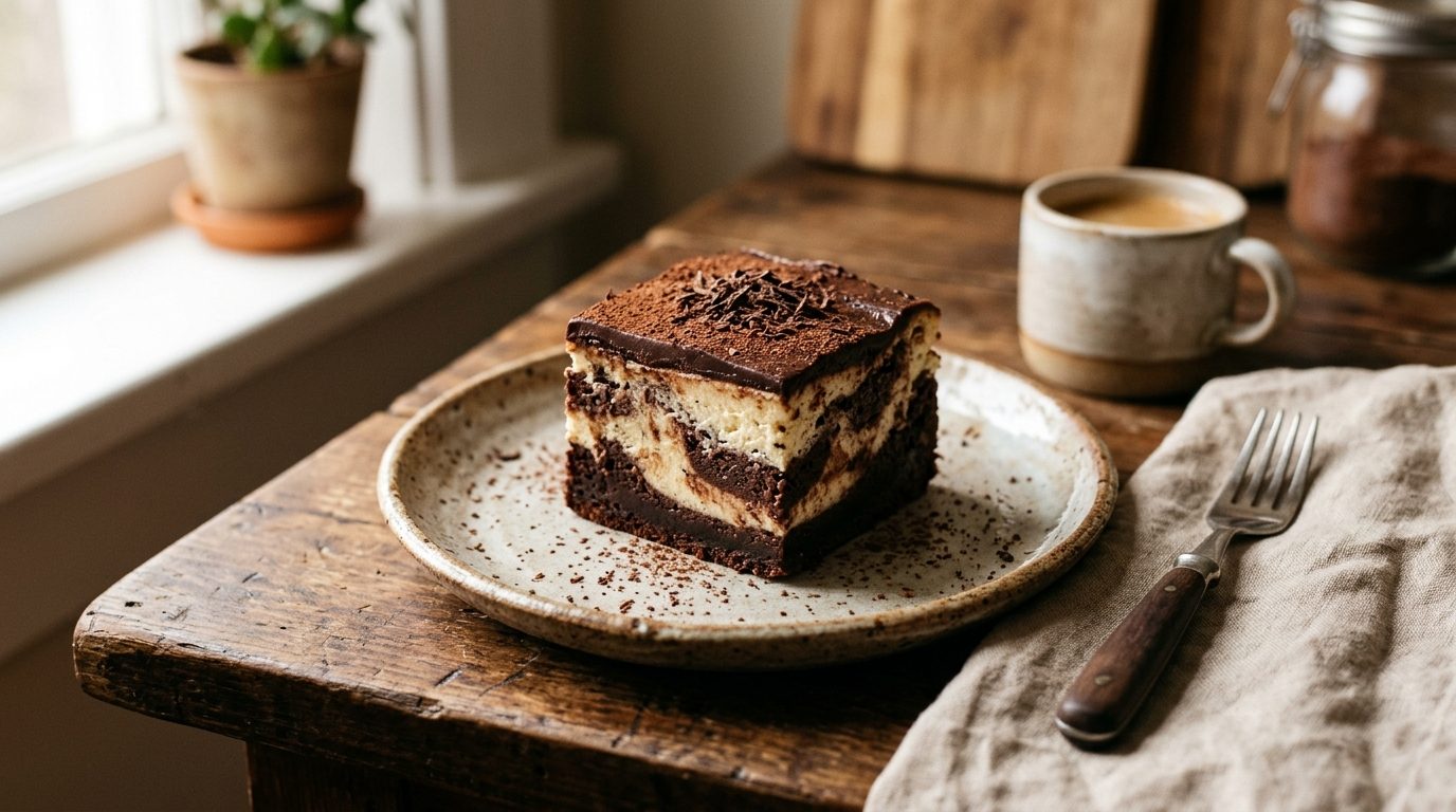 Fondant au chocolat marbré façon cheesecake : le duo irrésistible