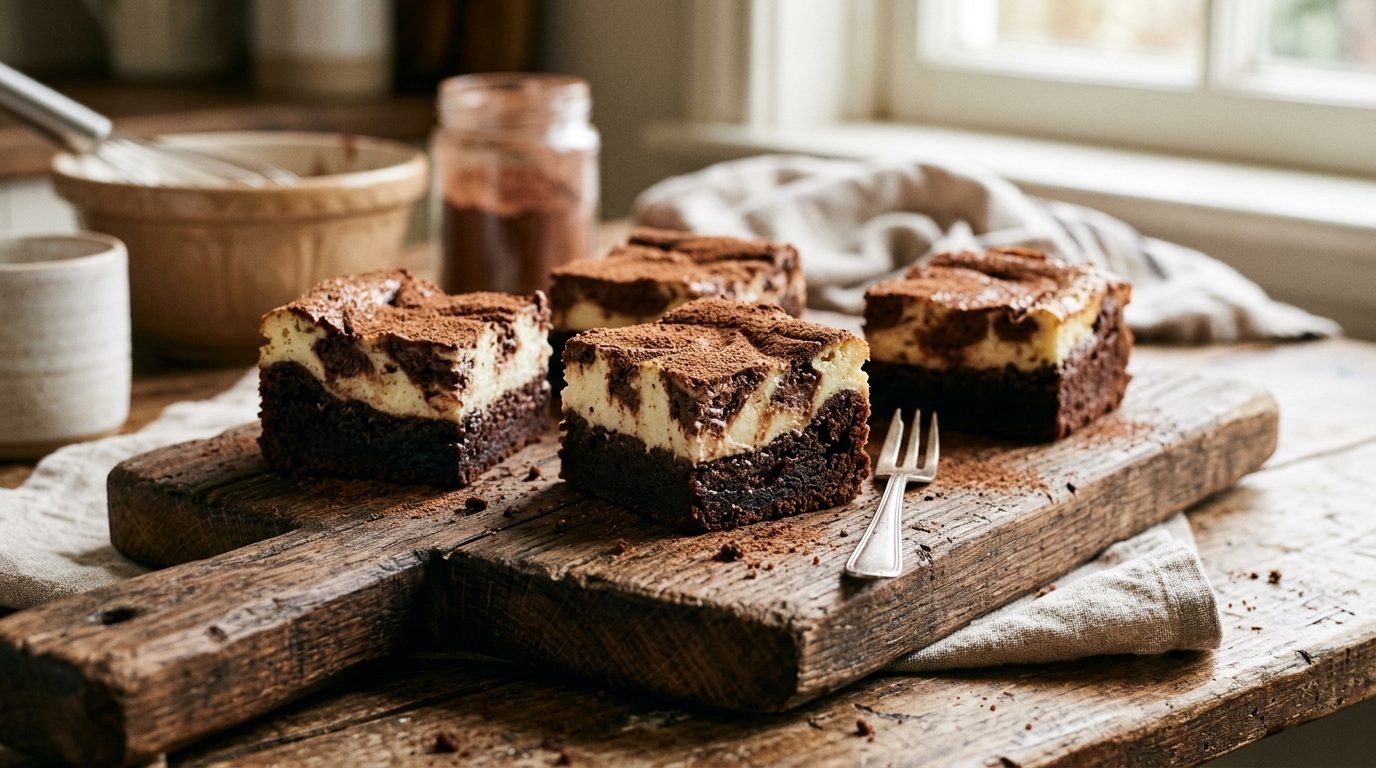 Brownie Cheesecake : la rencontre fondante du chocolat et du fromage frais