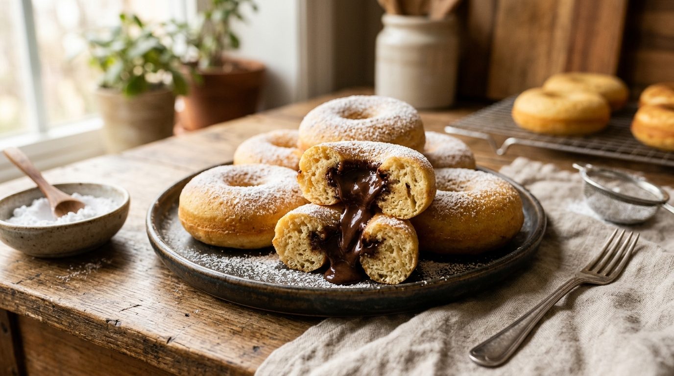 Beignets au chocolat cuits au four : la recette légère et moelleuse