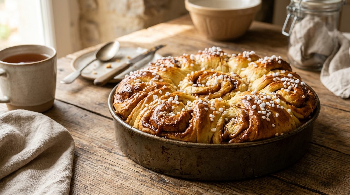 Brioche moelleuse à la confiture de lait maison