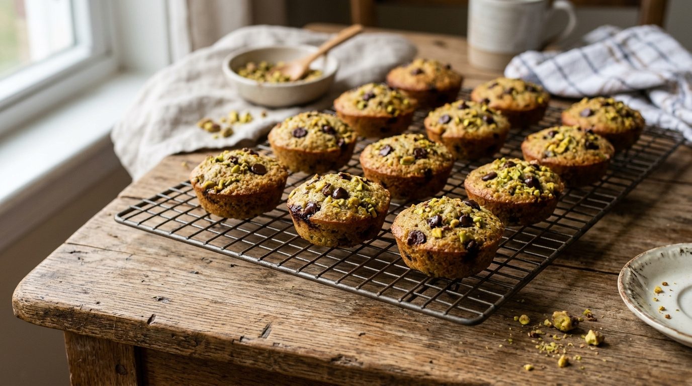 Financiers à la pistache et pépites de chocolat : la recette moelleuse et rapide