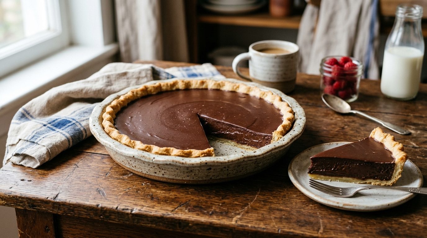 Tarte au chocolat express sans crème (l’astuce du yaourt)