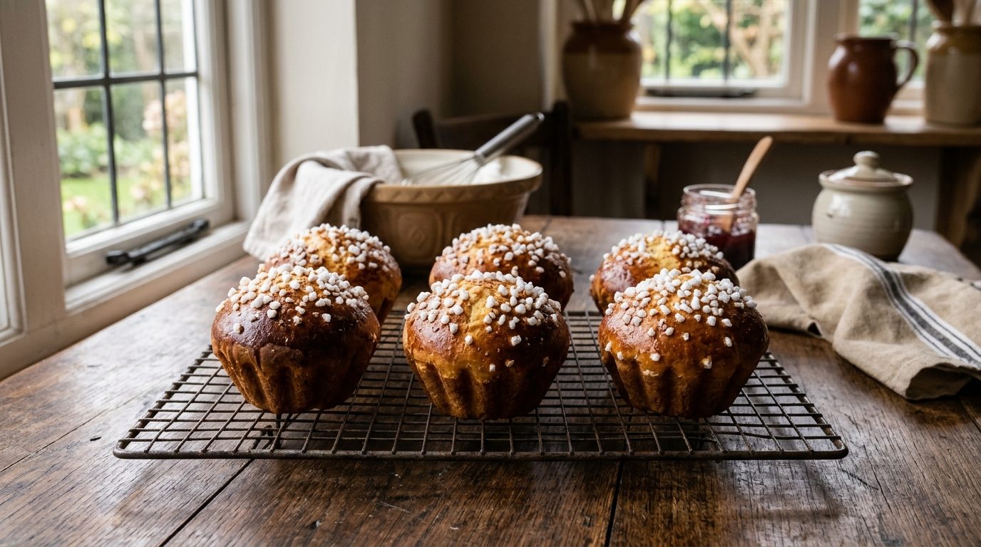 Briochettes individuelles moelleuses au sucre perlé