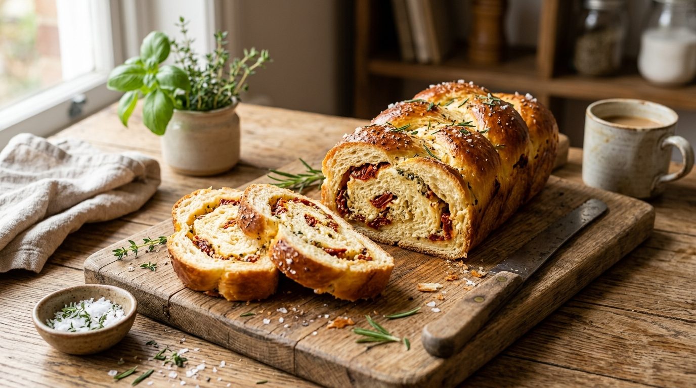 Brioche salée aux tomates séchées : la recette moelleuse pour l’apéritif
