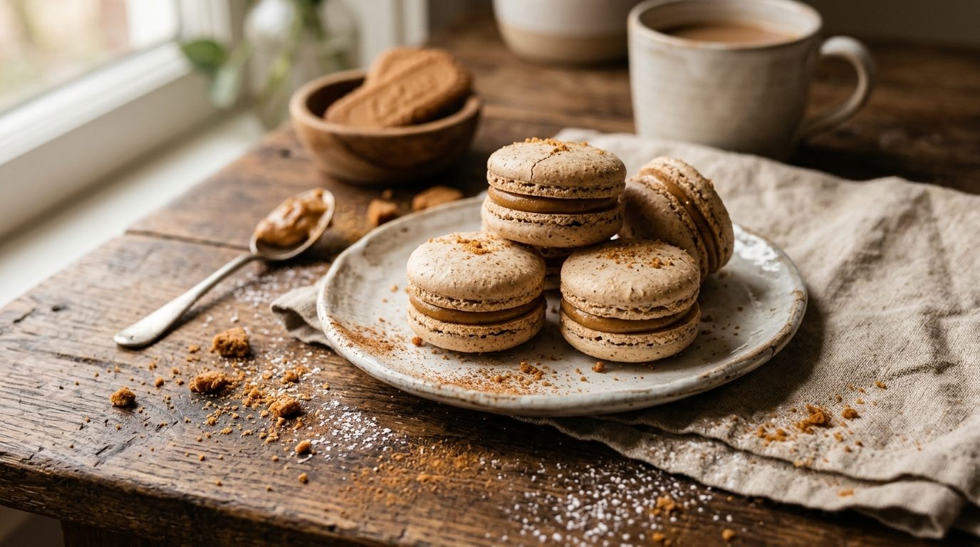 Macarons au spéculoos : astuces et recette pour une collerette parfaite