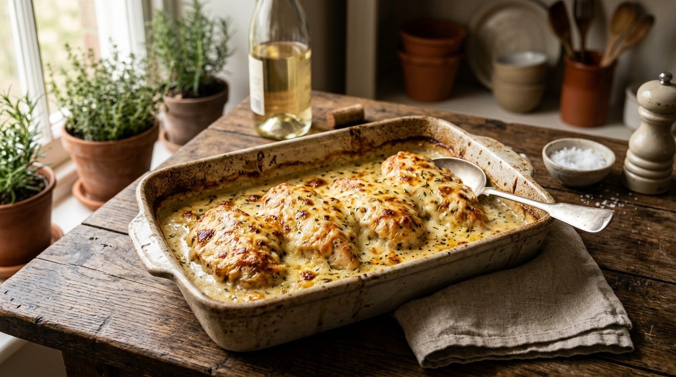 Poulet gratiné au comté : une recette réconfortante et rapide