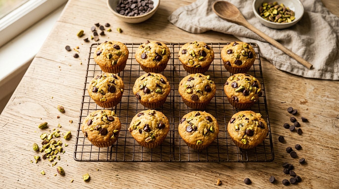 Mini Muffins Pistaches et Chocolat : la douceur facile pour le goûter