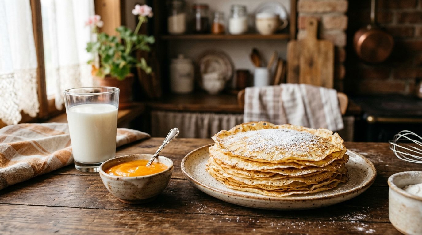 Crêpes légères et parfumées pour la Chandeleur