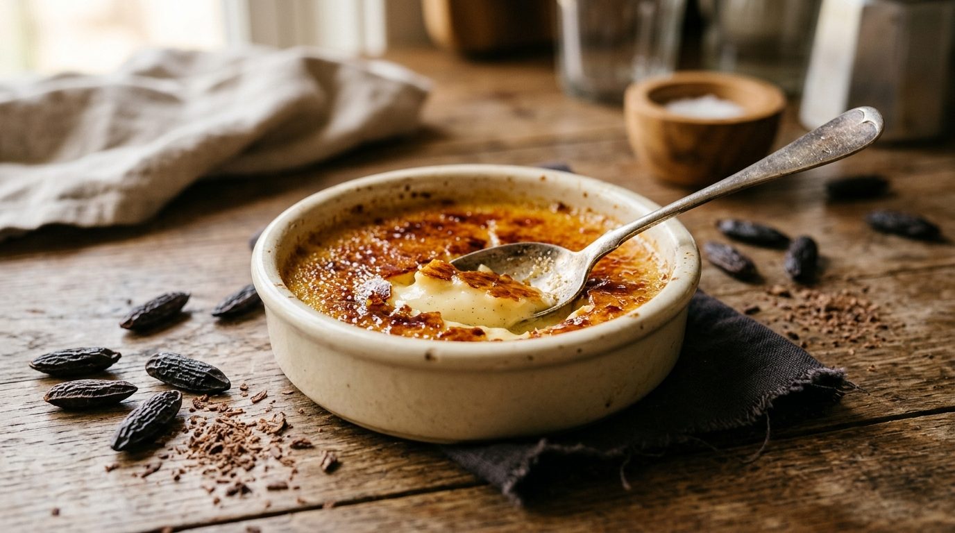 Crème brûlée à la fève de tonka : la recette parfumée et fondante