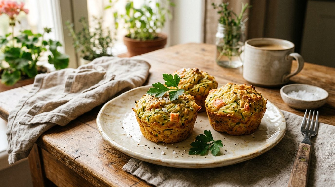 Muffins salés au surimi et à la courgette