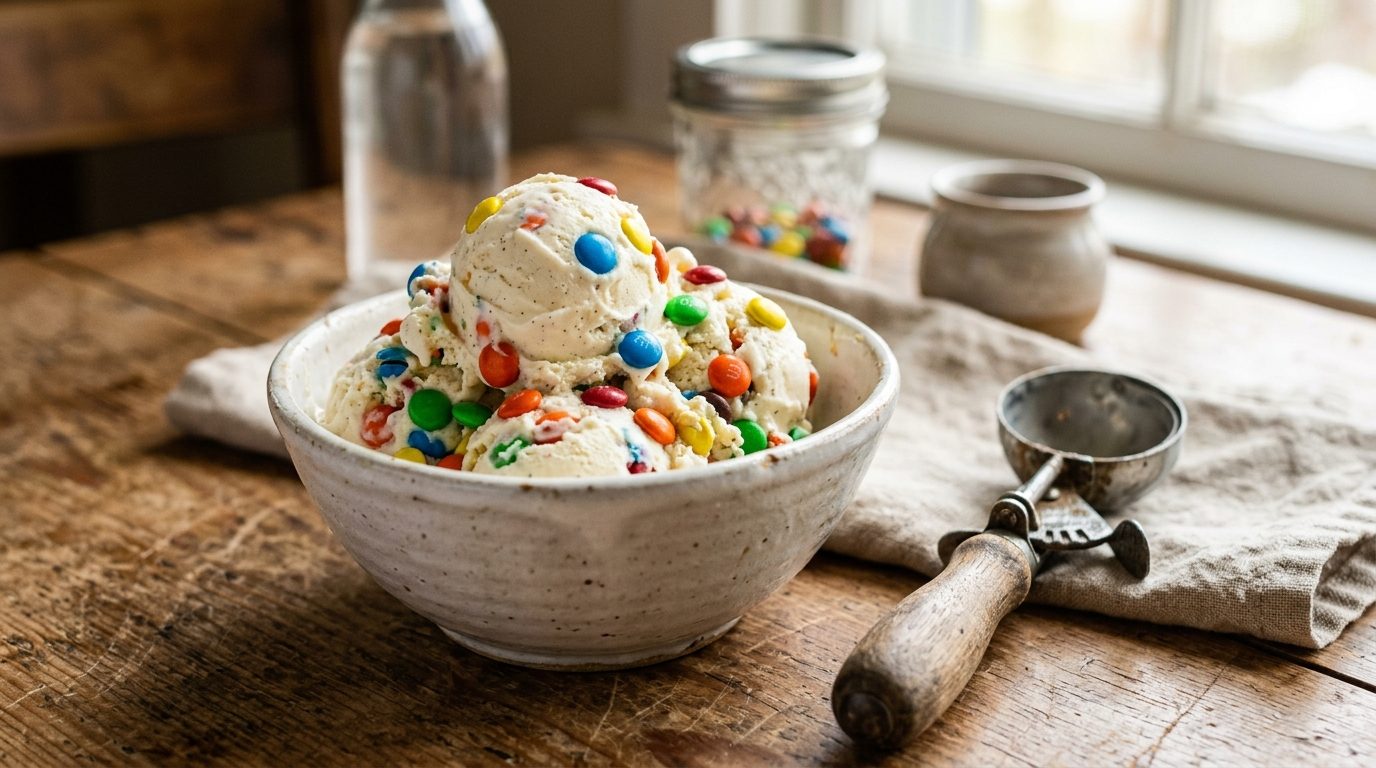 Glace à la vanille et Smarties : la recette ludique et ultra crémeuse