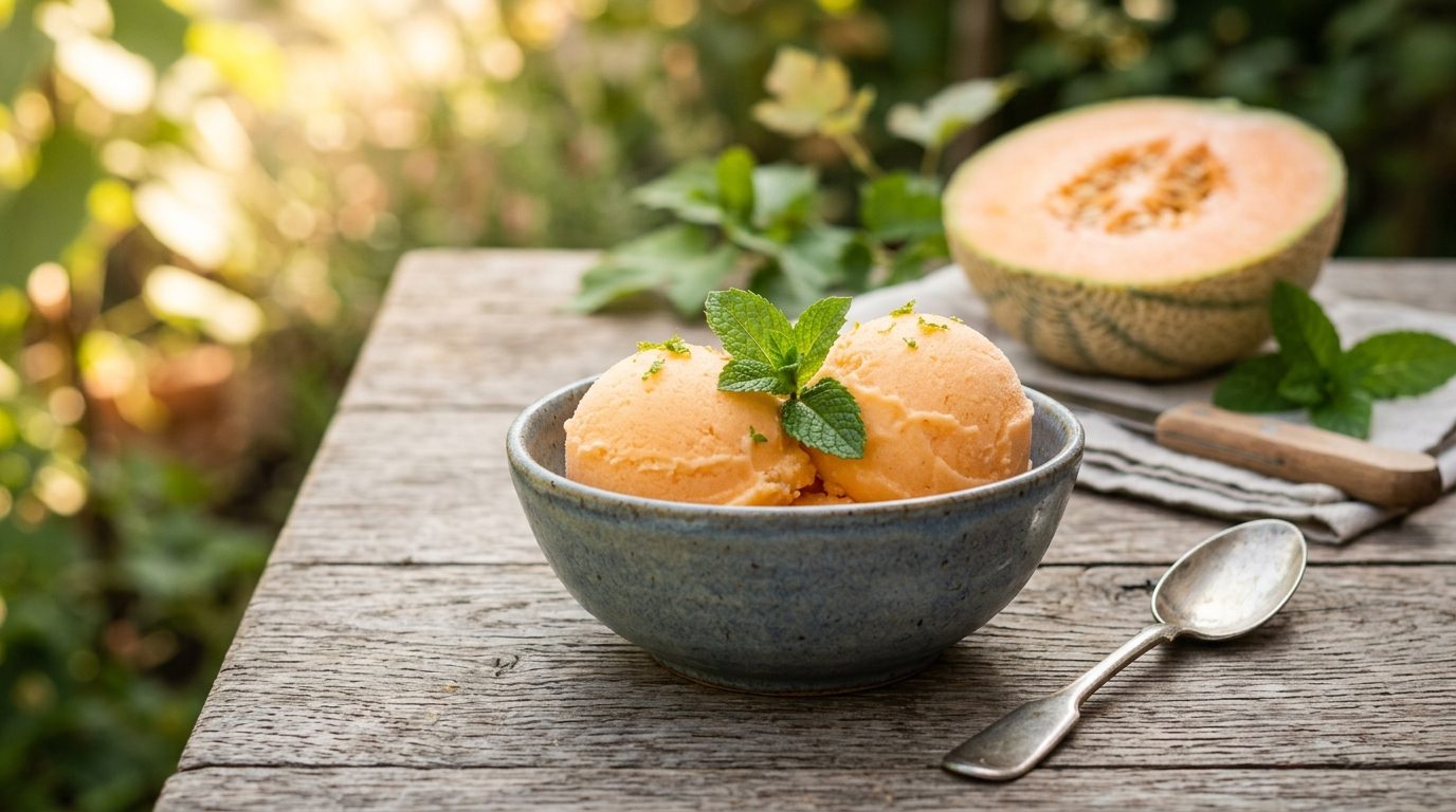Glace au melon maison : la douceur fruitée de l&rsquo;été