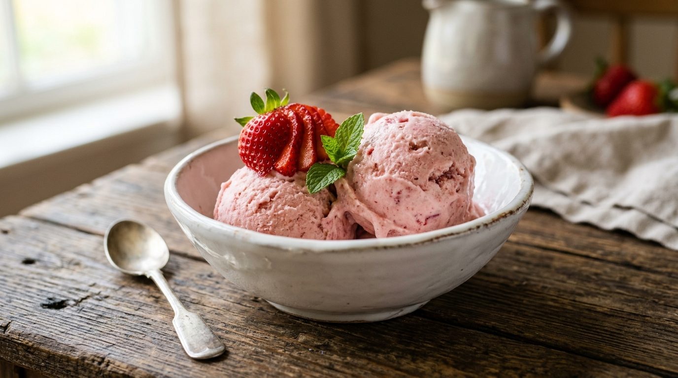 Glace à la fraise maison : la recette crémeuse et express