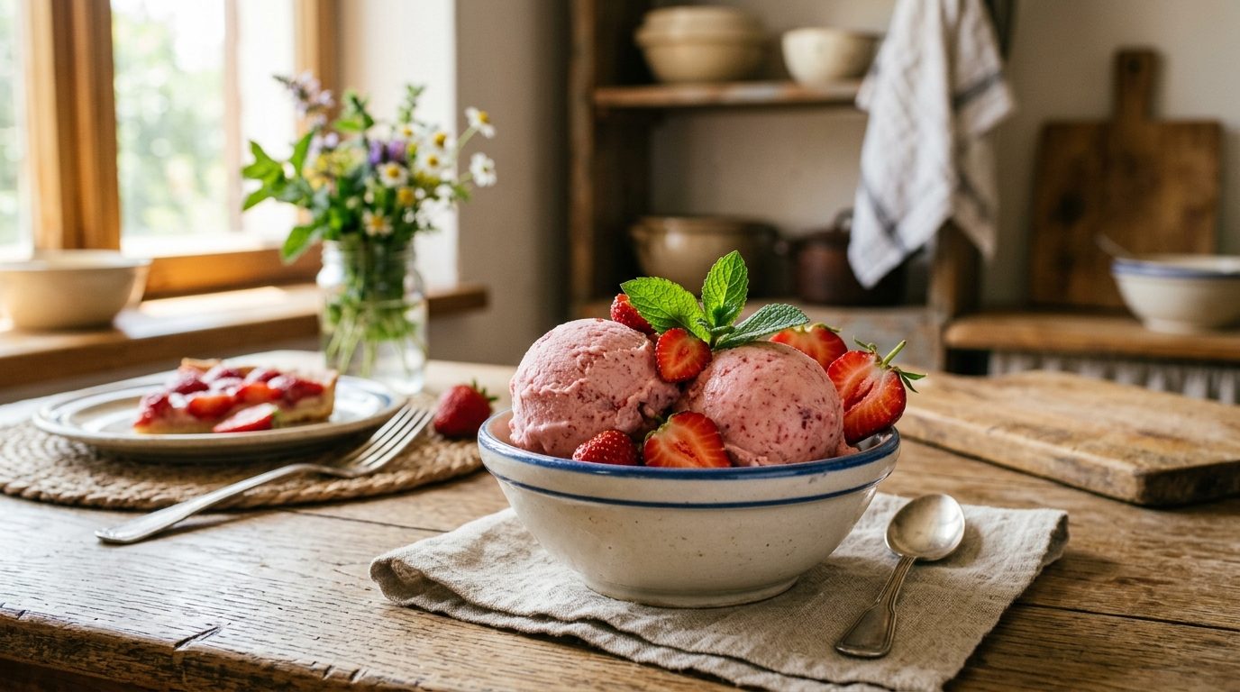 Glace à la fraise maison : la recette onctueuse et ultra facile
