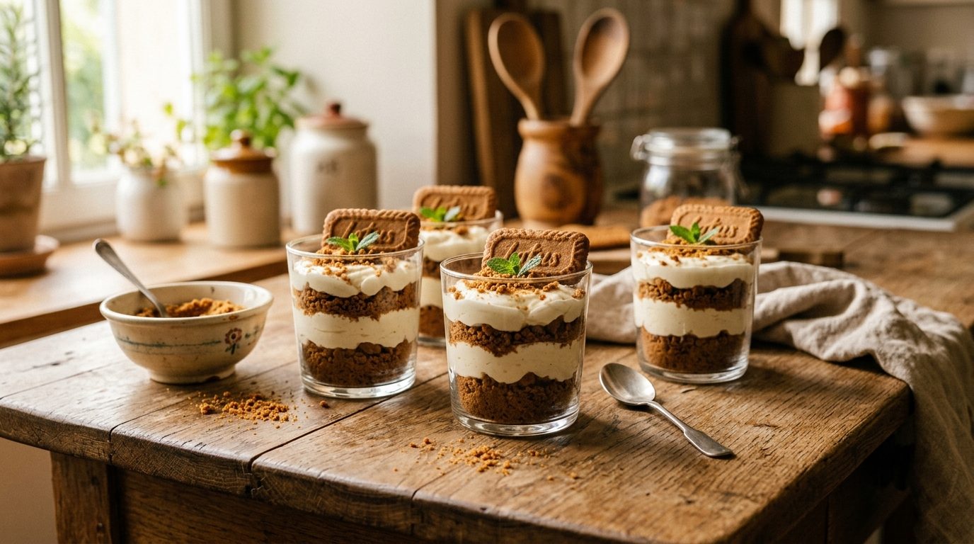 Tiramisu aux spéculoos en verrines : la douceur réconfortante
